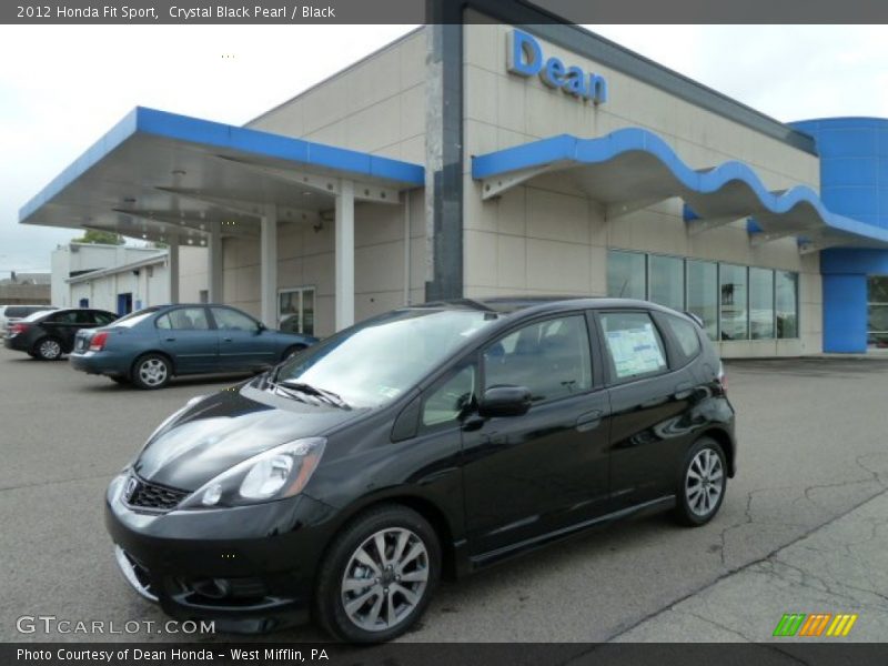Crystal Black Pearl / Black 2012 Honda Fit Sport