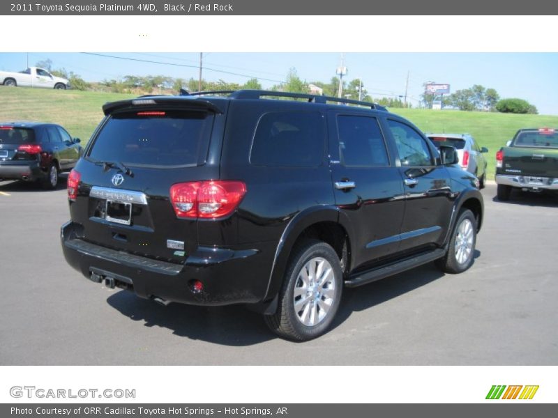 Black / Red Rock 2011 Toyota Sequoia Platinum 4WD