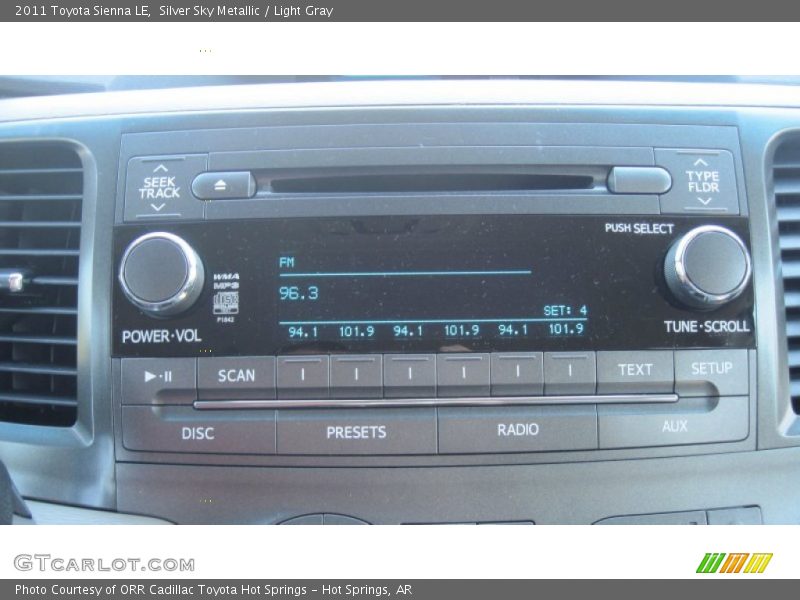 Silver Sky Metallic / Light Gray 2011 Toyota Sienna LE