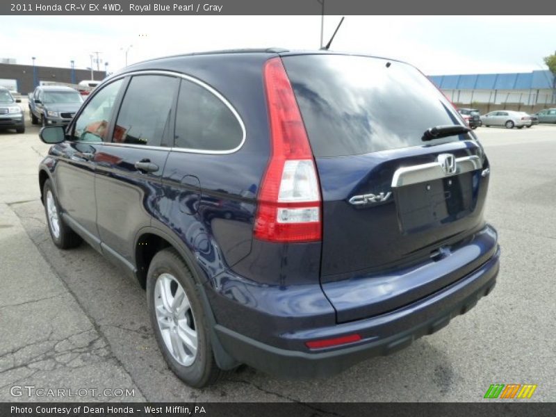 Royal Blue Pearl / Gray 2011 Honda CR-V EX 4WD