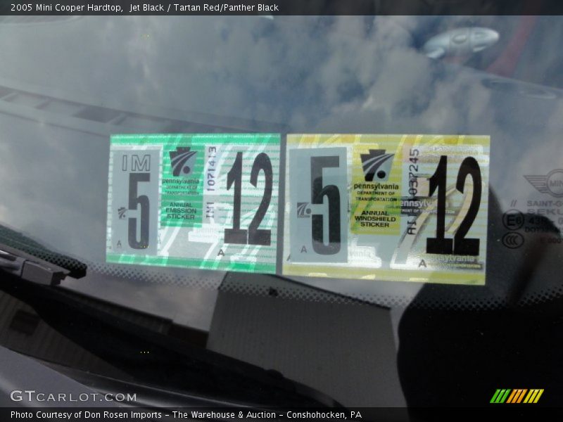 Jet Black / Tartan Red/Panther Black 2005 Mini Cooper Hardtop