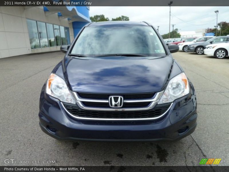 Royal Blue Pearl / Gray 2011 Honda CR-V EX 4WD