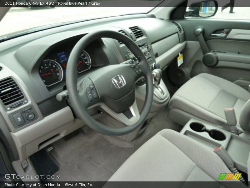Royal Blue Pearl / Gray 2011 Honda CR-V EX 4WD