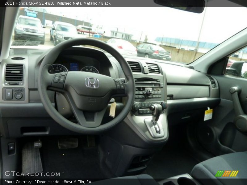 Polished Metal Metallic / Black 2011 Honda CR-V SE 4WD