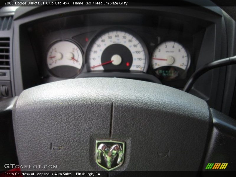Flame Red / Medium Slate Gray 2005 Dodge Dakota ST Club Cab 4x4