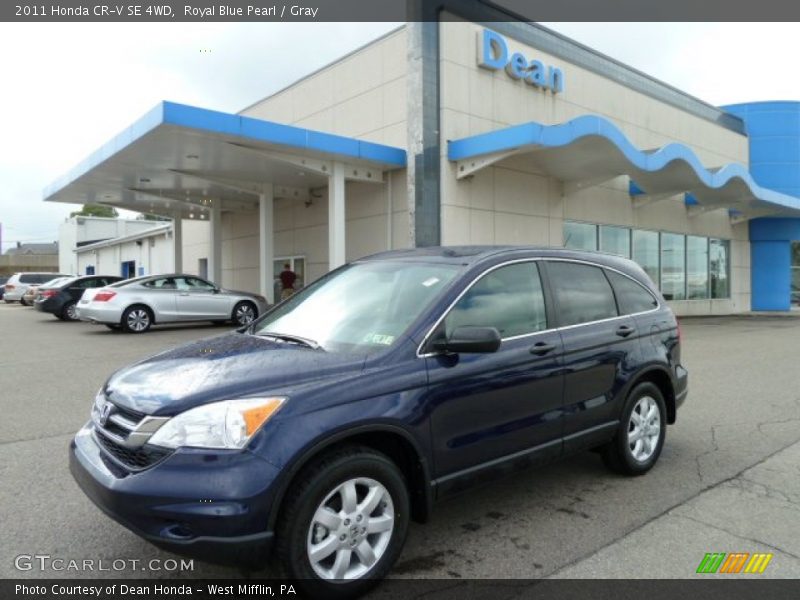 Royal Blue Pearl / Gray 2011 Honda CR-V SE 4WD