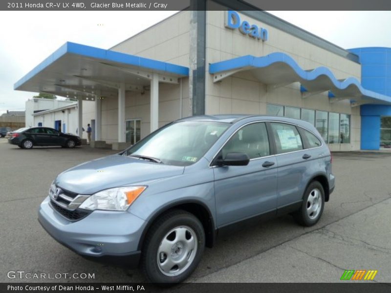 Glacier Blue Metallic / Gray 2011 Honda CR-V LX 4WD