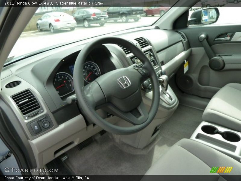 Glacier Blue Metallic / Gray 2011 Honda CR-V LX 4WD