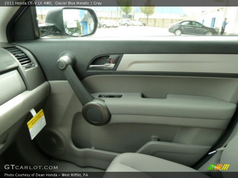 Glacier Blue Metallic / Gray 2011 Honda CR-V LX 4WD