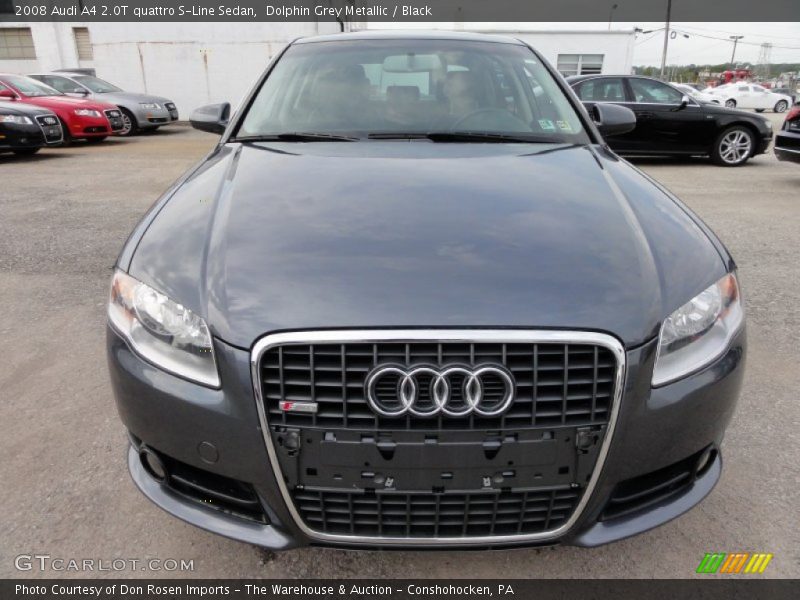 Dolphin Grey Metallic / Black 2008 Audi A4 2.0T quattro S-Line Sedan