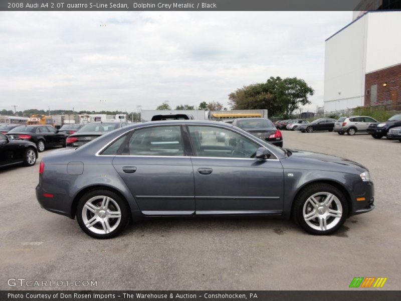 Dolphin Grey Metallic / Black 2008 Audi A4 2.0T quattro S-Line Sedan