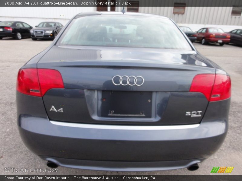 Dolphin Grey Metallic / Black 2008 Audi A4 2.0T quattro S-Line Sedan