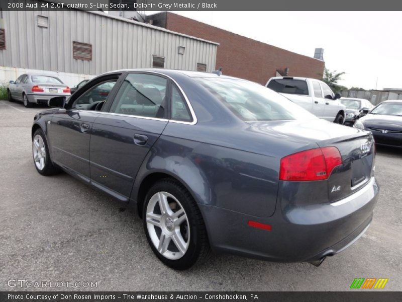 Dolphin Grey Metallic / Black 2008 Audi A4 2.0T quattro S-Line Sedan