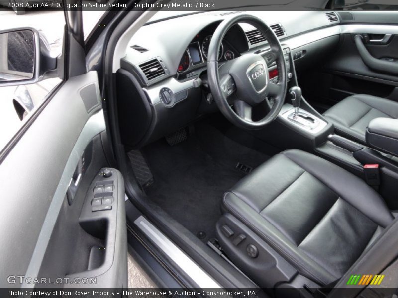 Dolphin Grey Metallic / Black 2008 Audi A4 2.0T quattro S-Line Sedan