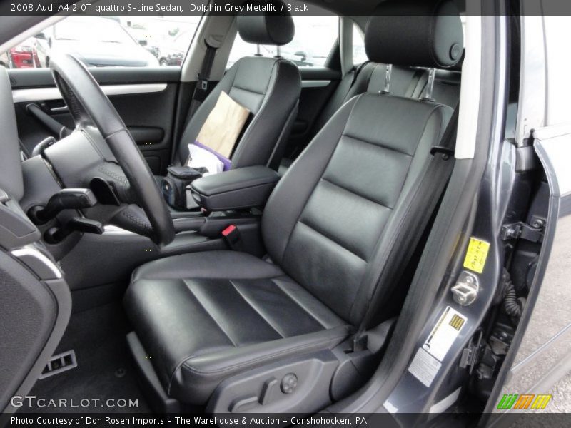 Dolphin Grey Metallic / Black 2008 Audi A4 2.0T quattro S-Line Sedan
