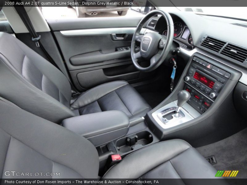 Dolphin Grey Metallic / Black 2008 Audi A4 2.0T quattro S-Line Sedan