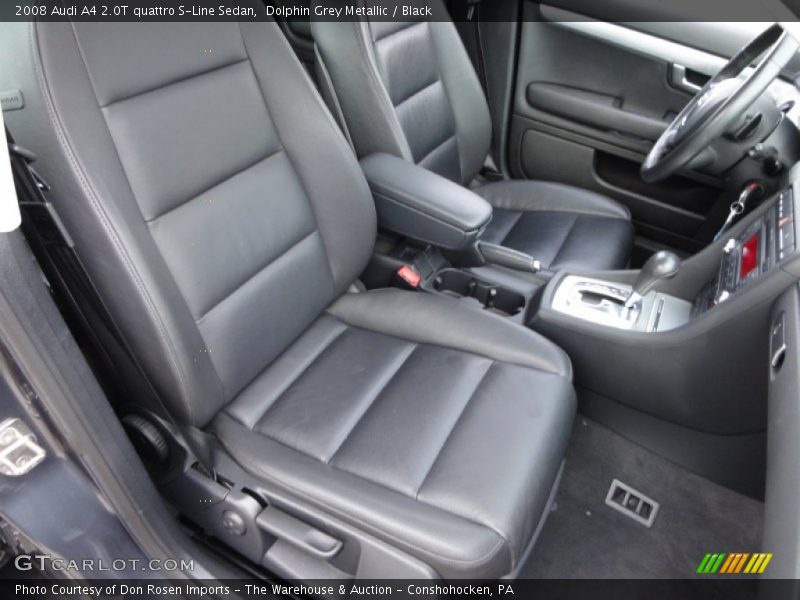 Dolphin Grey Metallic / Black 2008 Audi A4 2.0T quattro S-Line Sedan