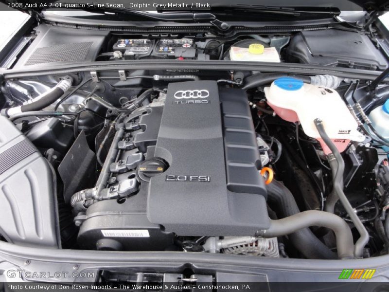 Dolphin Grey Metallic / Black 2008 Audi A4 2.0T quattro S-Line Sedan