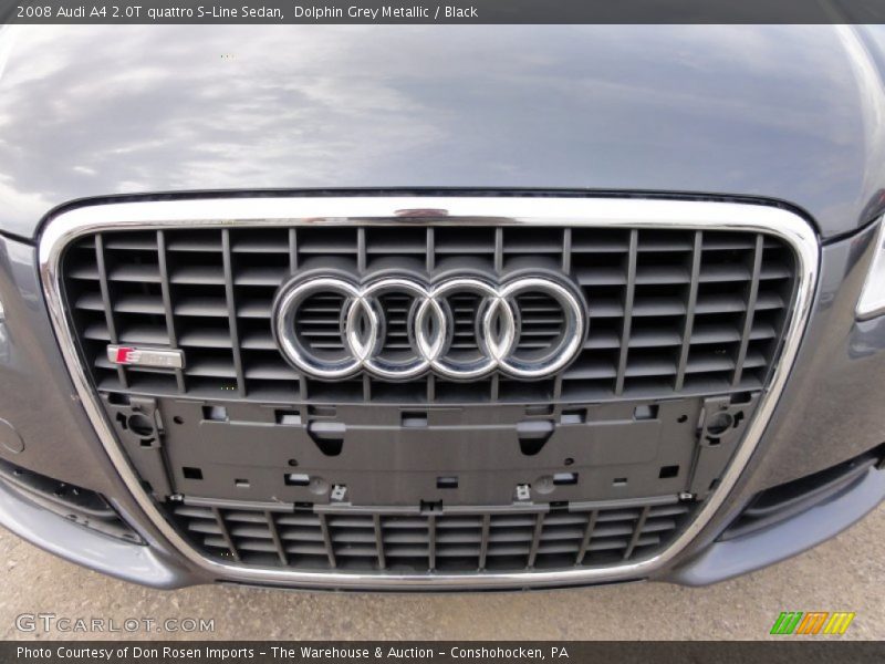 Dolphin Grey Metallic / Black 2008 Audi A4 2.0T quattro S-Line Sedan