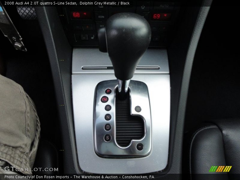 Dolphin Grey Metallic / Black 2008 Audi A4 2.0T quattro S-Line Sedan