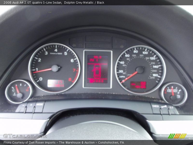 Dolphin Grey Metallic / Black 2008 Audi A4 2.0T quattro S-Line Sedan