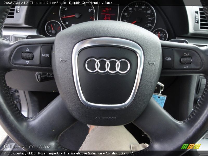 Dolphin Grey Metallic / Black 2008 Audi A4 2.0T quattro S-Line Sedan