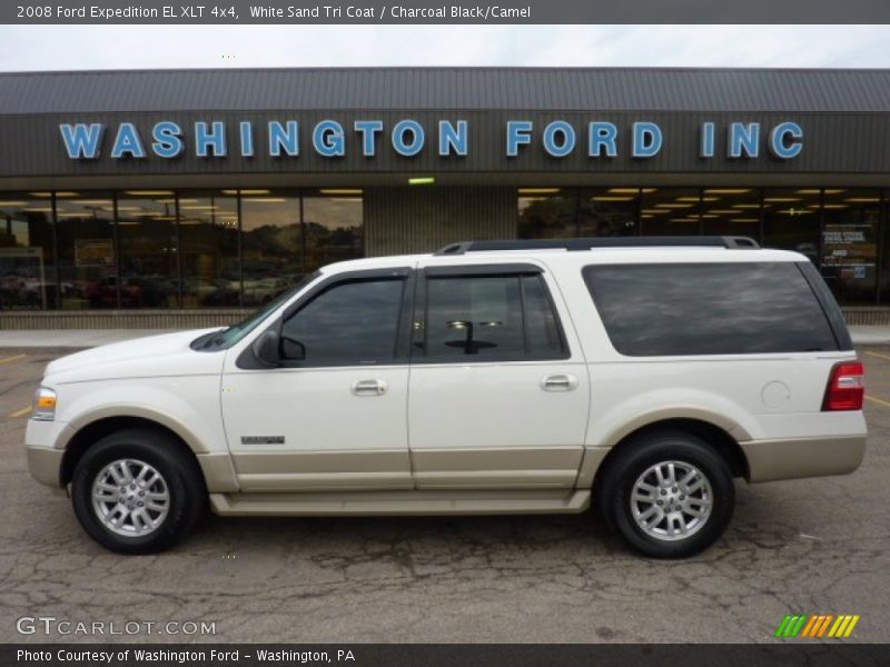 White Sand Tri Coat / Charcoal Black/Camel 2008 Ford Expedition EL XLT 4x4