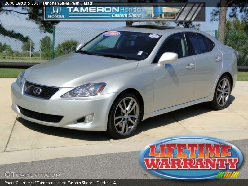 Tungsten Silver Pearl / Black 2008 Lexus IS 350