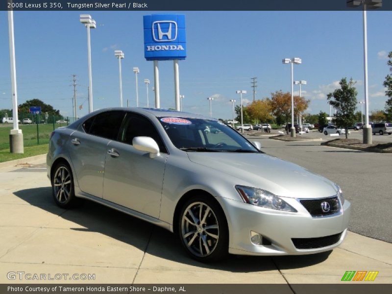 Tungsten Silver Pearl / Black 2008 Lexus IS 350