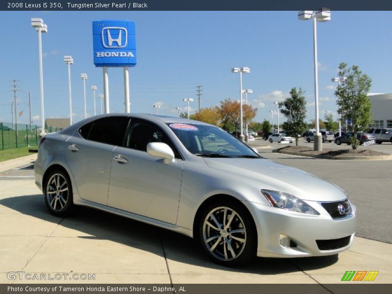 Tungsten Silver Pearl / Black 2008 Lexus IS 350