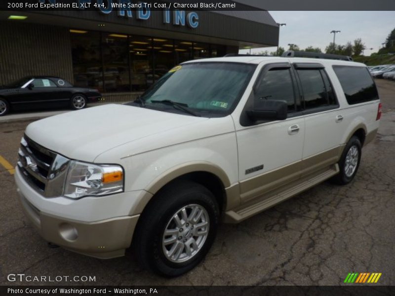 White Sand Tri Coat / Charcoal Black/Camel 2008 Ford Expedition EL XLT 4x4