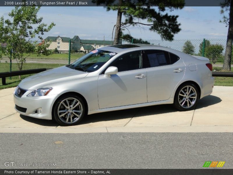 Tungsten Silver Pearl / Black 2008 Lexus IS 350