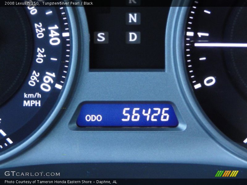 Tungsten Silver Pearl / Black 2008 Lexus IS 350
