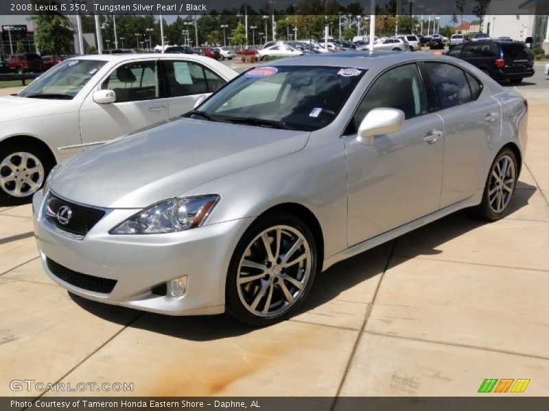 Tungsten Silver Pearl / Black 2008 Lexus IS 350