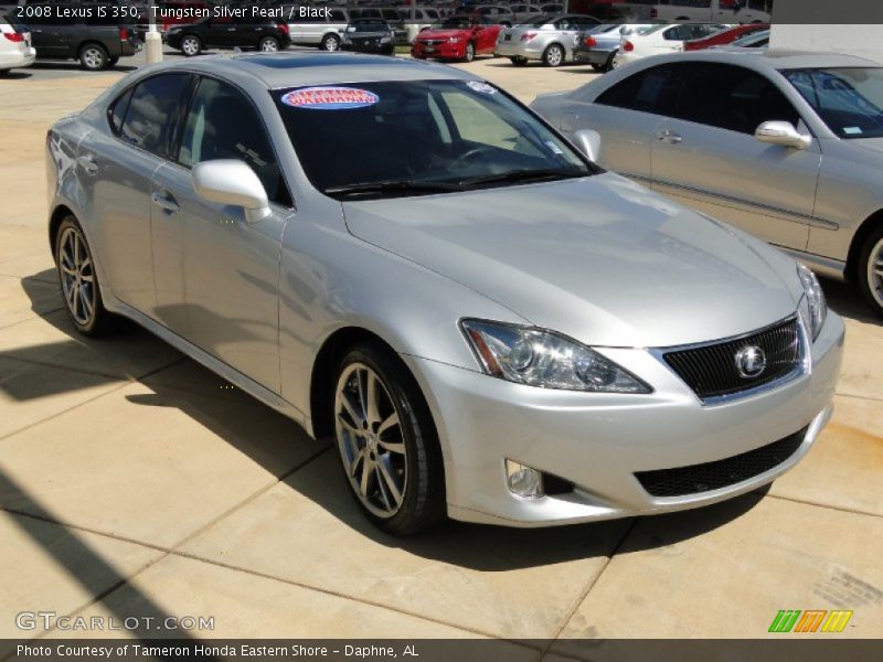 Tungsten Silver Pearl / Black 2008 Lexus IS 350