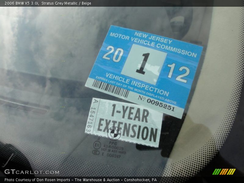 Stratus Grey Metallic / Beige 2006 BMW X5 3.0i
