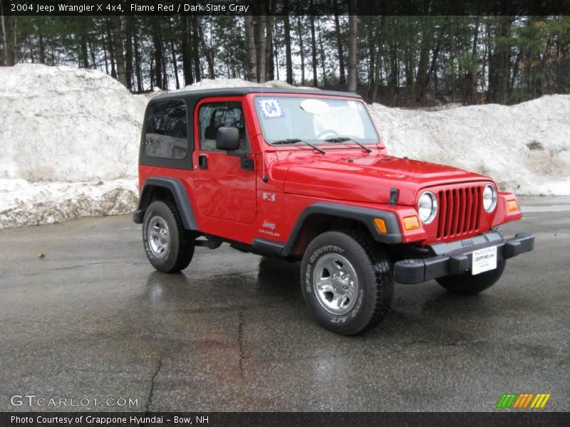 Flame Red / Dark Slate Gray 2004 Jeep Wrangler X 4x4