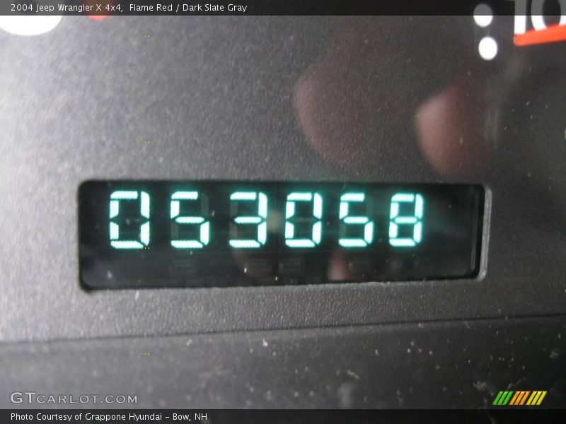 Flame Red / Dark Slate Gray 2004 Jeep Wrangler X 4x4