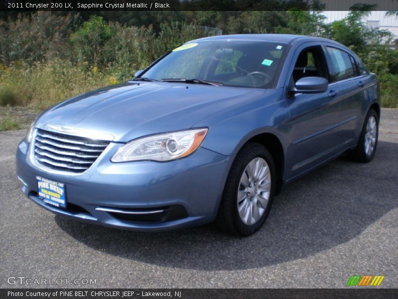 Sapphire Crystal Metallic / Black 2011 Chrysler 200 LX