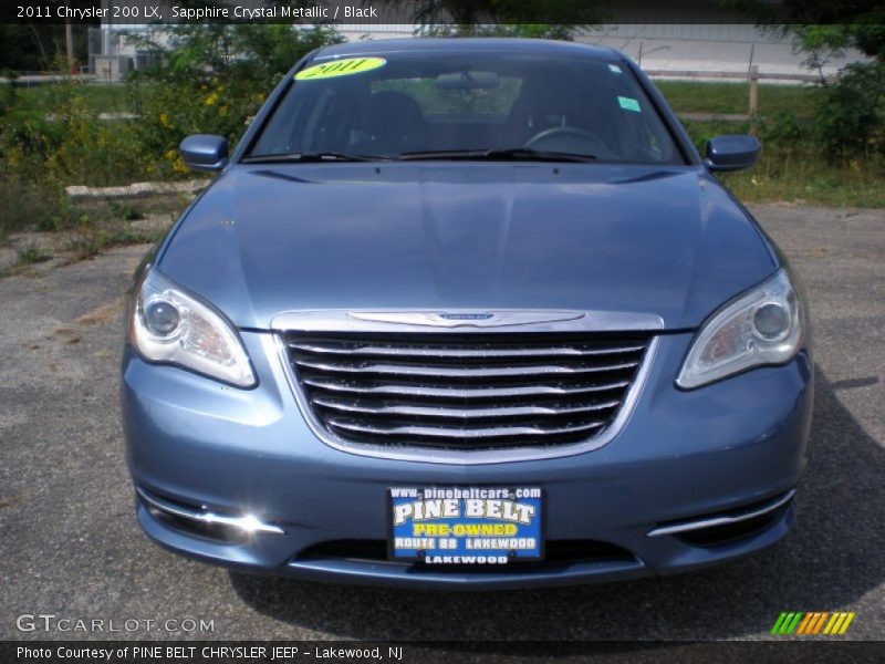 Sapphire Crystal Metallic / Black 2011 Chrysler 200 LX