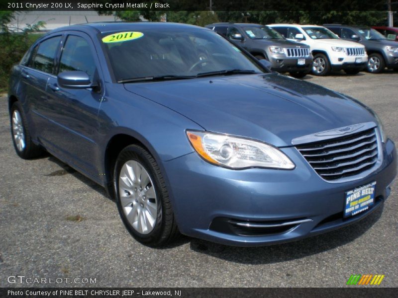 Sapphire Crystal Metallic / Black 2011 Chrysler 200 LX
