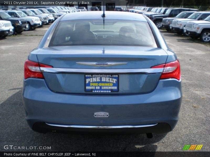 Sapphire Crystal Metallic / Black 2011 Chrysler 200 LX