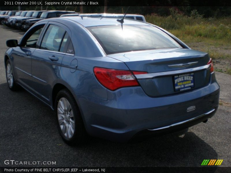 Sapphire Crystal Metallic / Black 2011 Chrysler 200 LX