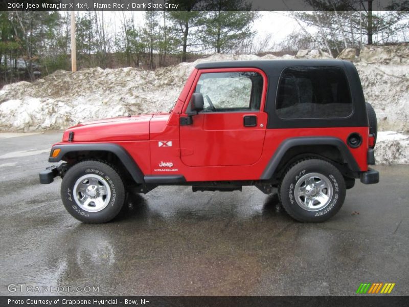 Flame Red / Dark Slate Gray 2004 Jeep Wrangler X 4x4