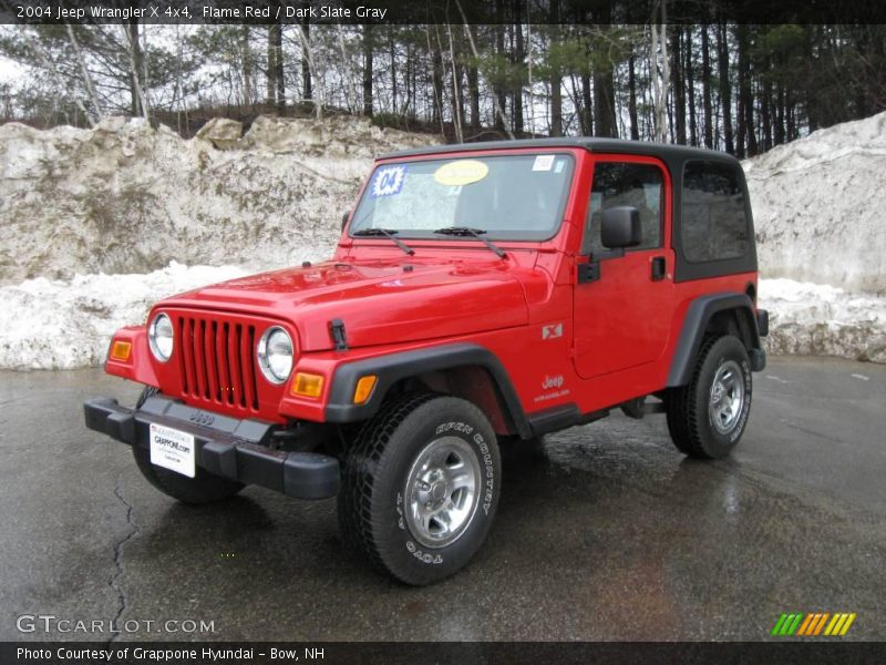 Flame Red / Dark Slate Gray 2004 Jeep Wrangler X 4x4