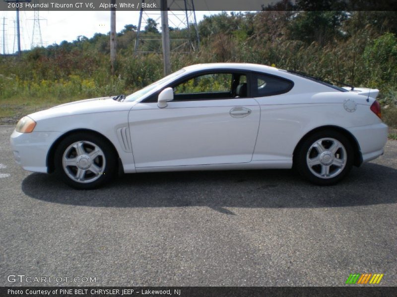 Alpine White / Black 2003 Hyundai Tiburon GT V6