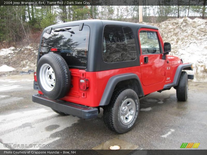Flame Red / Dark Slate Gray 2004 Jeep Wrangler X 4x4