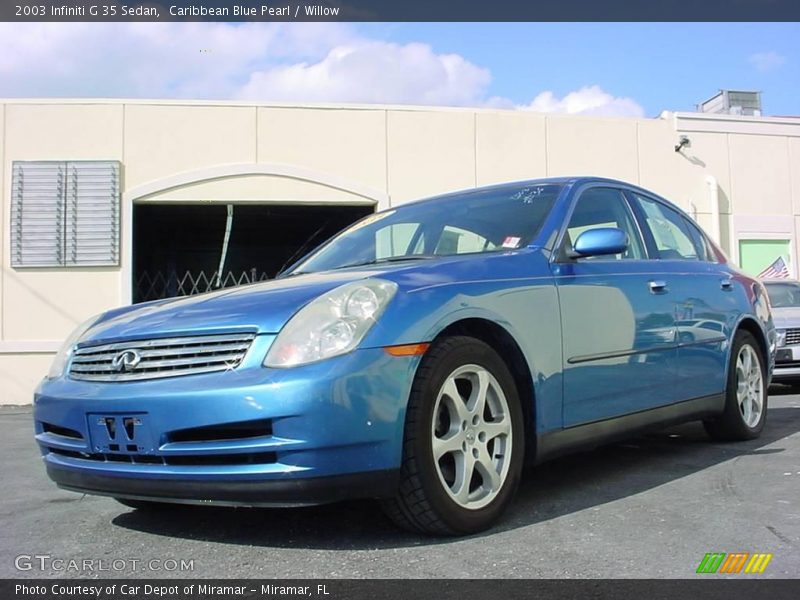 Caribbean Blue Pearl / Willow 2003 Infiniti G 35 Sedan