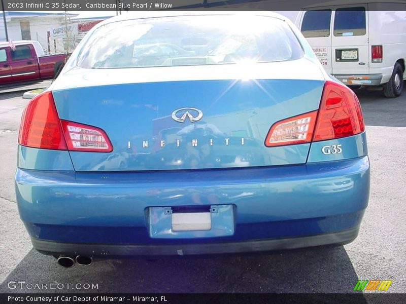 Caribbean Blue Pearl / Willow 2003 Infiniti G 35 Sedan