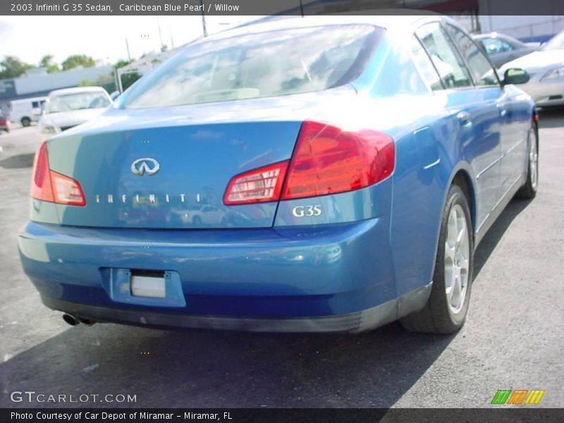 Caribbean Blue Pearl / Willow 2003 Infiniti G 35 Sedan